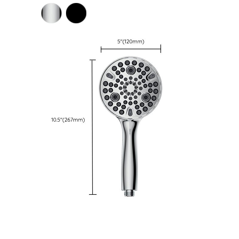 Round Handheld Shower Head Plastic Water Efficient Shower Head