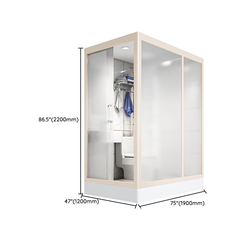 Clear and Frosted Shower Enclosure Easy Clean Glass Shower Kit