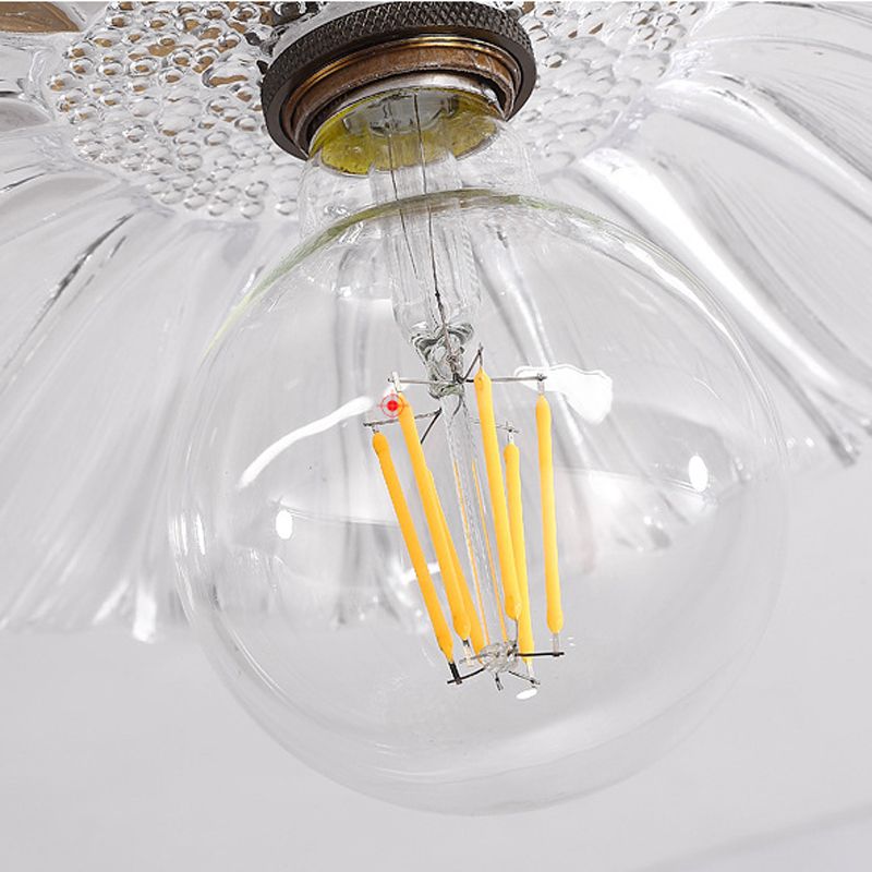 Modern Ceiling Light Simple Glass Flush Mount Lighting Fixture for Bedroom