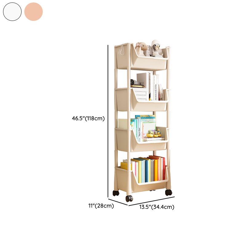 Contemporary Plastic Book Shelf Freestanding Standard Kids Bookcase