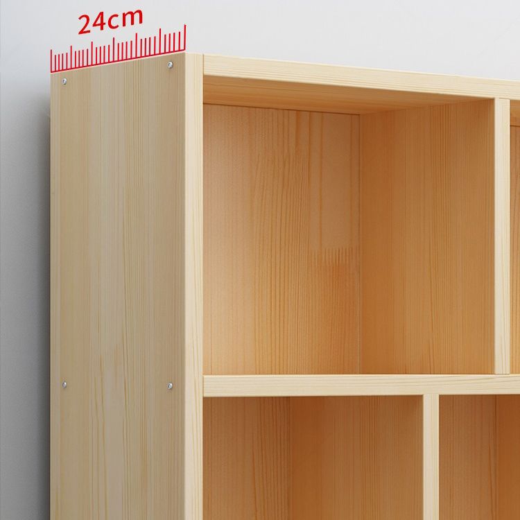 Contemporary Closed Back Book Shelf Wood Horizontal Bookshelf for Office