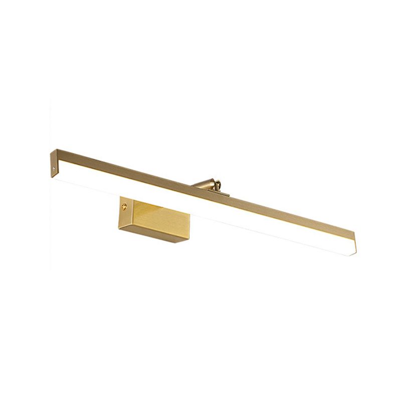 Contemporary Golden Bathroom Vanity Light Metal Single Bath Bar