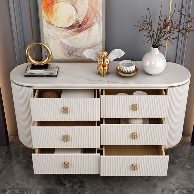 Glam Style Sideboard with Wood Drawers Sideboard for Kitchen