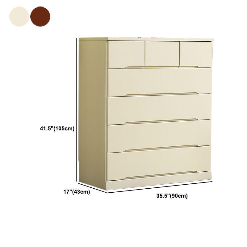 Traditional Solid Wood Storage Chest Bedroom Matte Finish Dresser