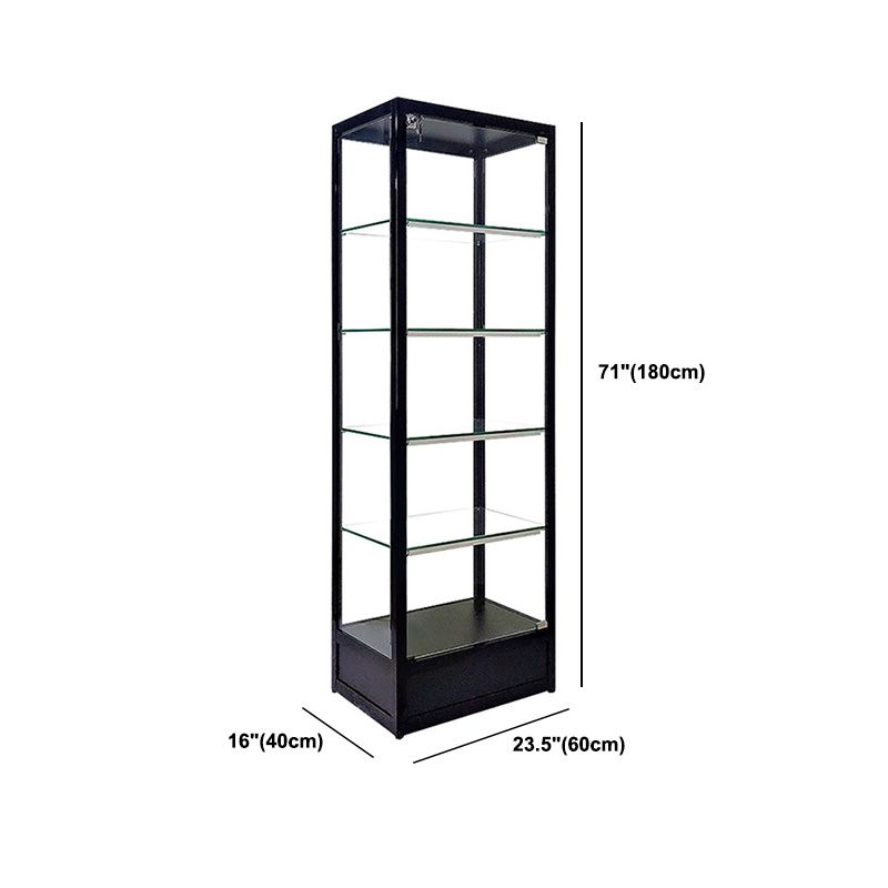 Modern Curio Cabinets Glass Display Cabinet with Locking Doors