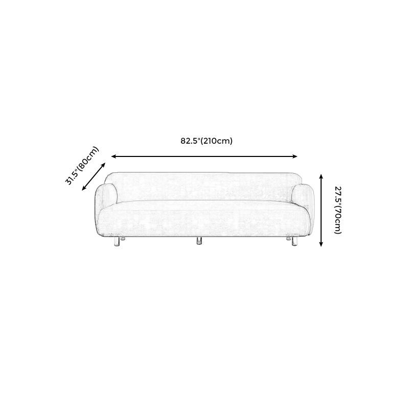 Scandinavian Faux Leather Sofa Beige/Orange/Green Loveseat for Apartment