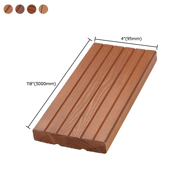 Modern Hardwood Deck Tiles Solid Wood Nail Flooring Planks for Patio