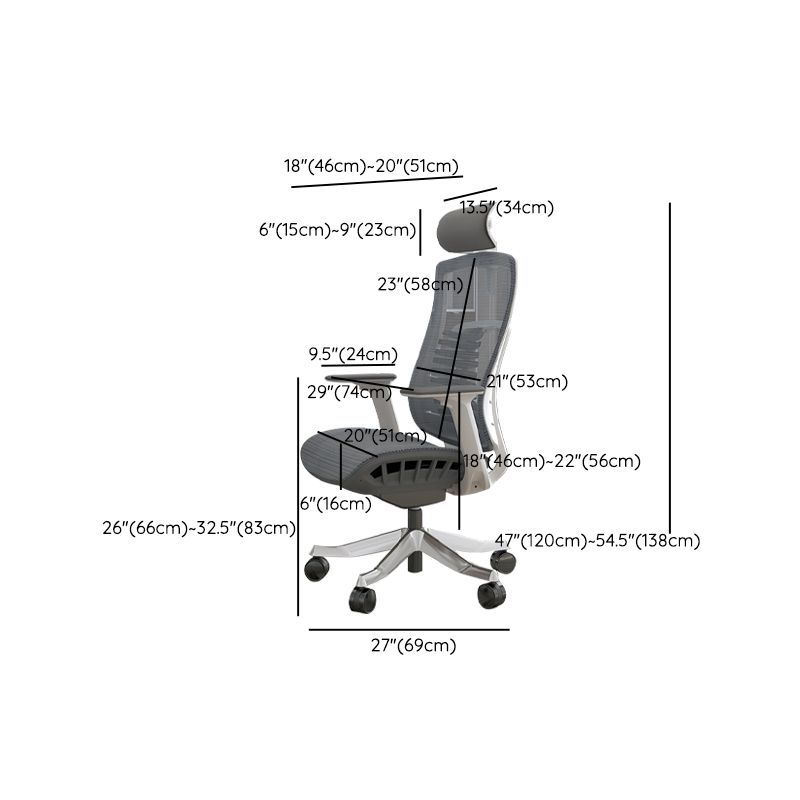 Modern Removable Arms Desk Chair No Distressing Office Chair with Wheels