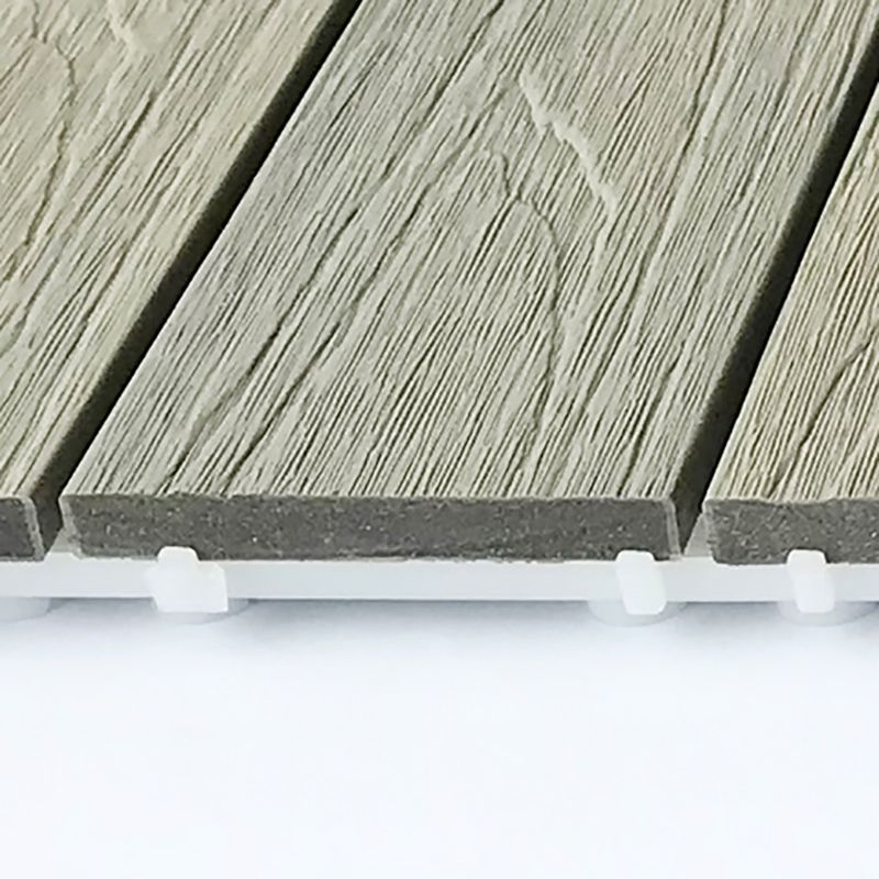 Engineered Square Flooring Tiles Water Resistant Interlocking for Patio Garden