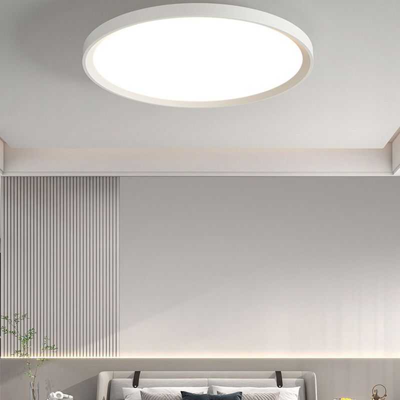 LED White Ceiling Light Modernism Round Flush Mount Lighting for Bedroom