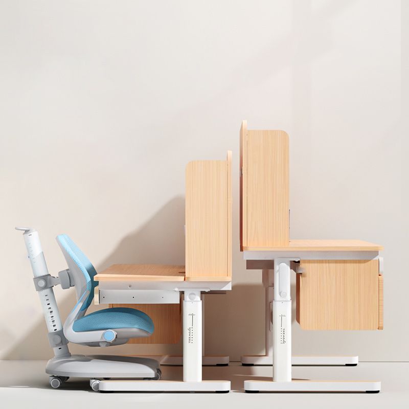 Contemporary Adjustable Children's Desk with 4 Drawers and Storage Shelves