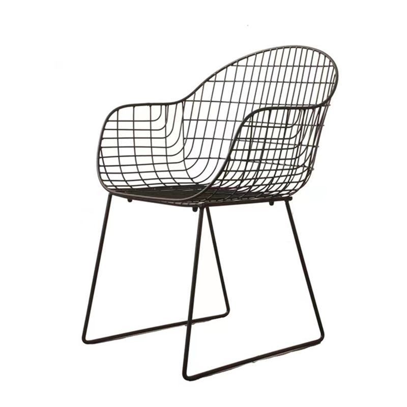 Contemporary Patio Chair Set Metal Outdoor Bistro Chairs with Cushion