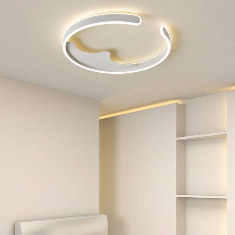 Modern LED Flush Mount Lighting White Ceiling Light for Living Room