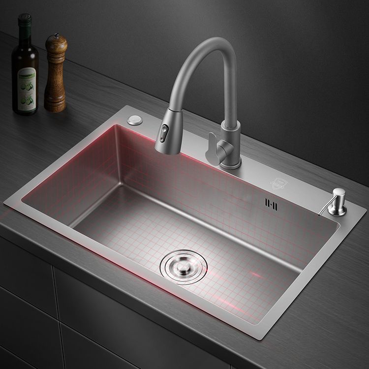 Modern Style Kitchen Sink Stainless Steel Kitchen Sink with Drain Strainer Kit