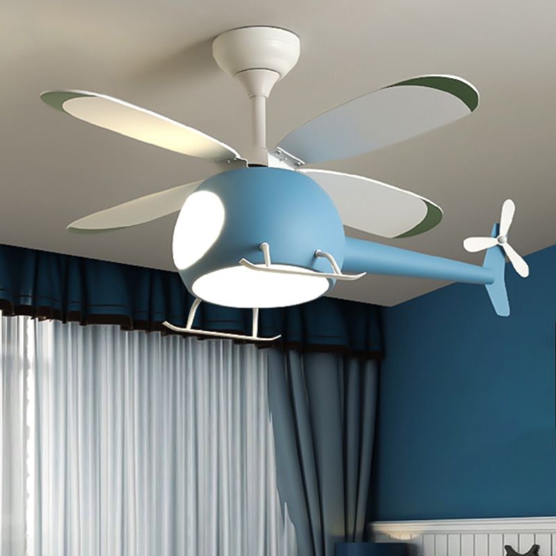 Unique Shape Metal Ceiling Fan Lighting Kids Style Ceiling Fan Lamps