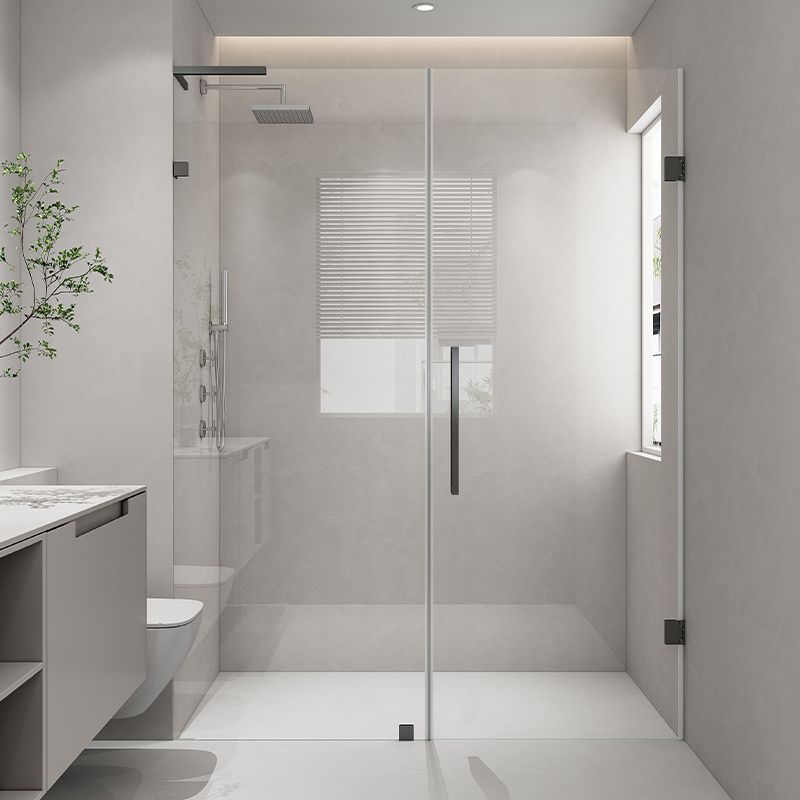 Extremely Narrow Frameless One-line Tempered Glass Shower Door