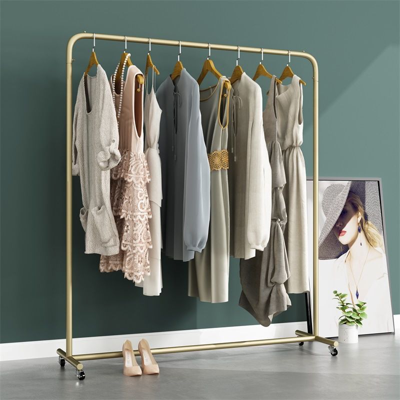 Industrial Style Coat Rack Metallic Free Standing Coat Rack with Sheave