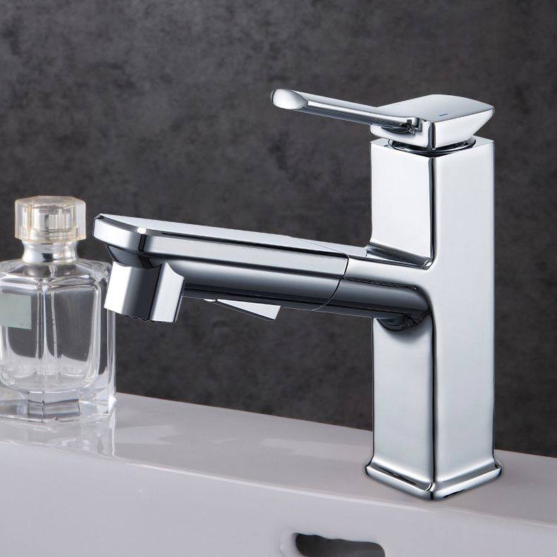 Modern Vessel Faucet Copper Pure Color Single Handle Vessel Faucet