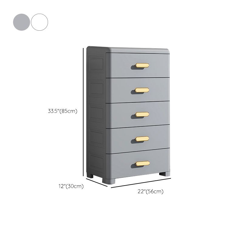 Contemporary Bedroom Armoire 5-drawer Wardrobe Armoire for Home