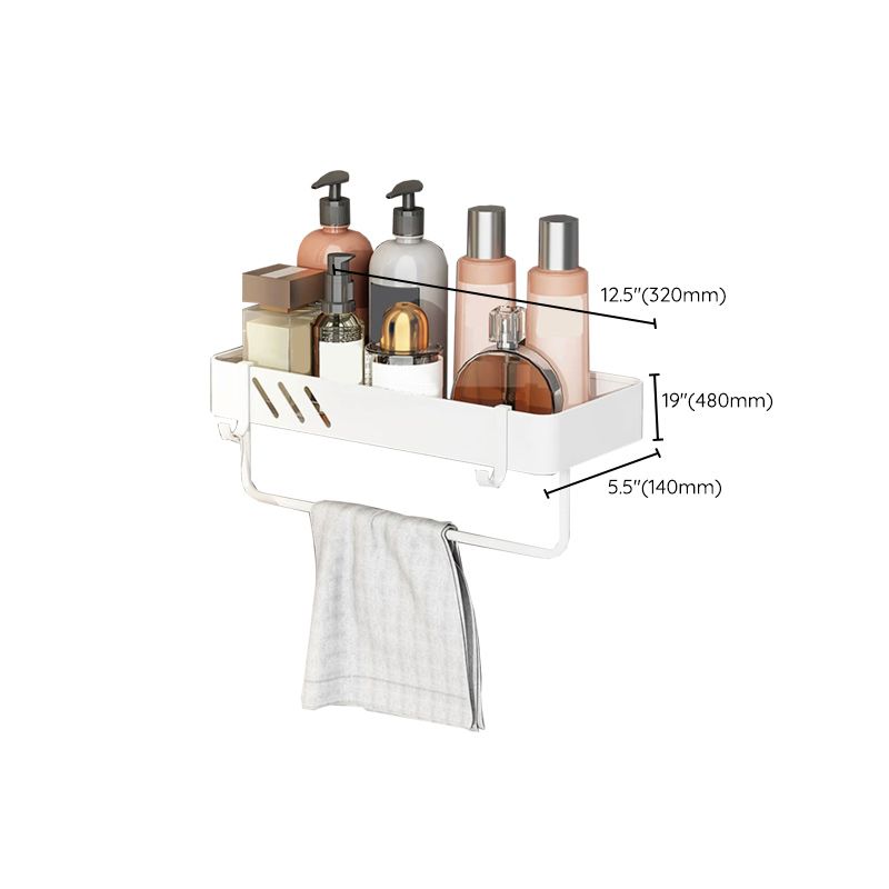 Modern White Bathroom Hardware Set Towel Bar Bath Shelf Bath Hardware Set