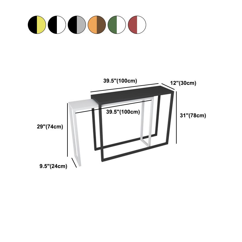 Scratch Resistant Ironcraft Rectangle Console Table Contemporary Accent Table