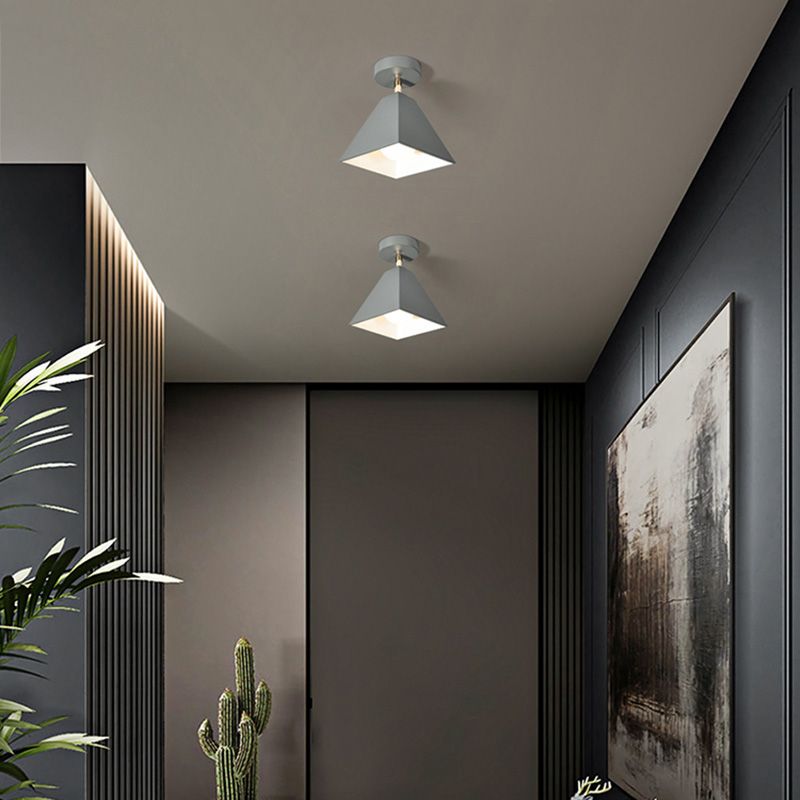 Nordic Flush Mount Ceiling Light Macaron LED Ceiling Lamp for Corridor Balcony