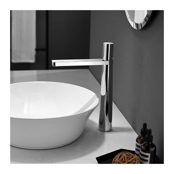 Knob Handle Square Sink Faucet Brass Bathroom Sink Faucet with 1 Hole