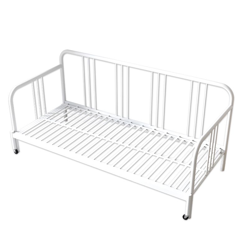 Scandinavian Iron Solid Color Daybed with Slat Headboard Kid Bed