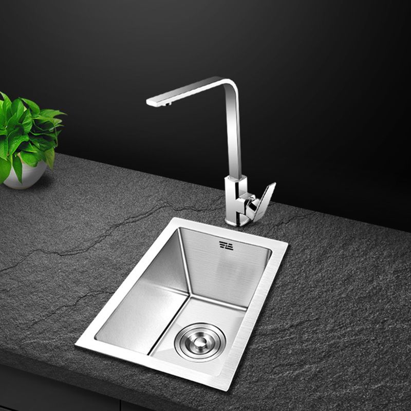 Contemporary Style Kitchen Sink Stainless Steel Rectangle Drop-In Kitchen Sink