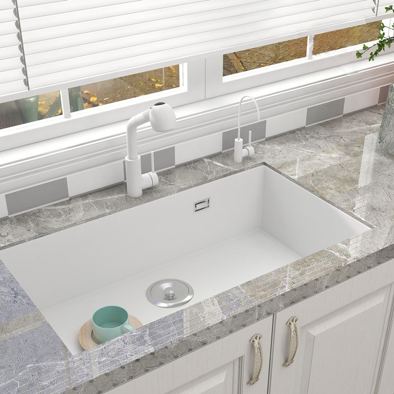 Quartz Kitchen Sink Contemporary Undermount Kitchen Sink with Rectangular Shape