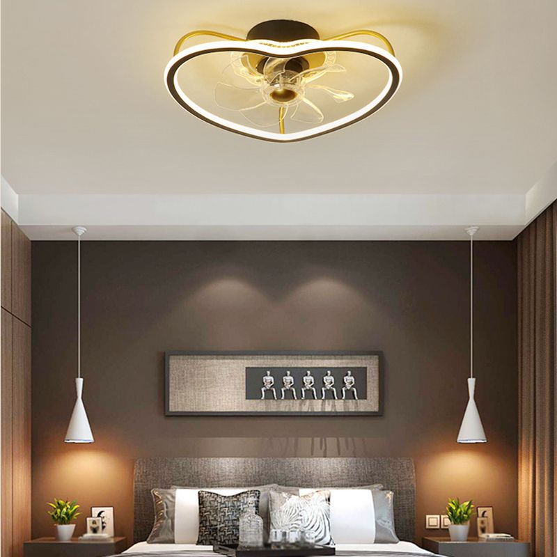 Nordic Style Ceiling Fan Lamp Geometry Shape Ceiling Fan Light for Children's Room