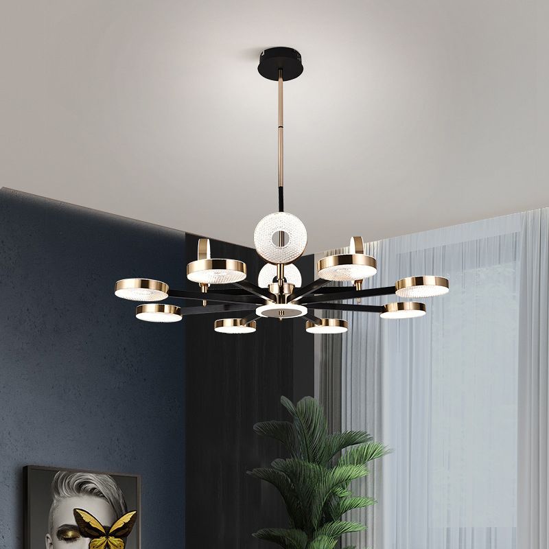 Modern Gold Chandelier Metal Multi Light LED Chandelier Pendant for Living Room