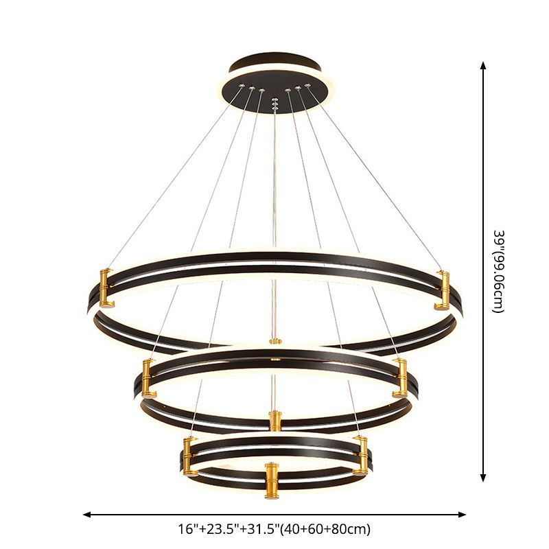 Lustre rond à plusieurs niveaux