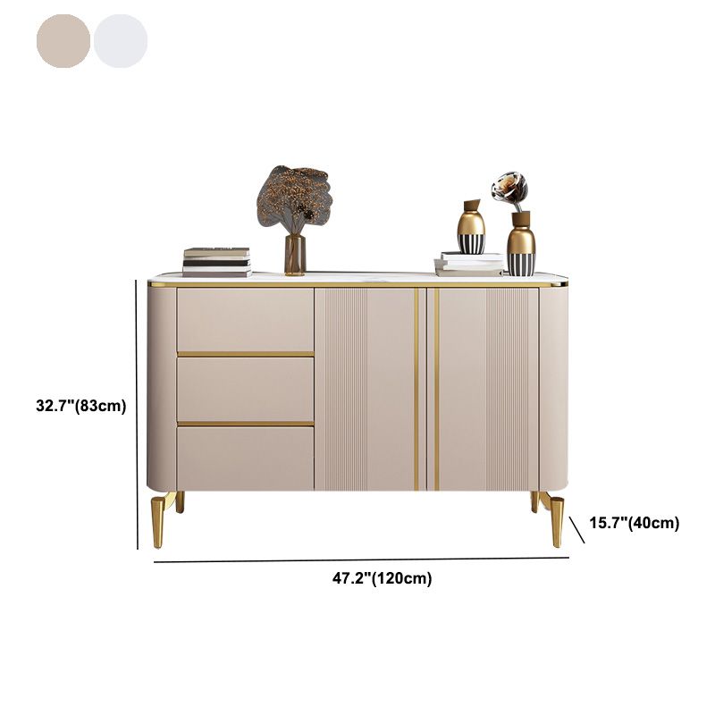 Glam Cabinets Dining Buffet 3-Drawer and 2-Door Buffet Sideboard