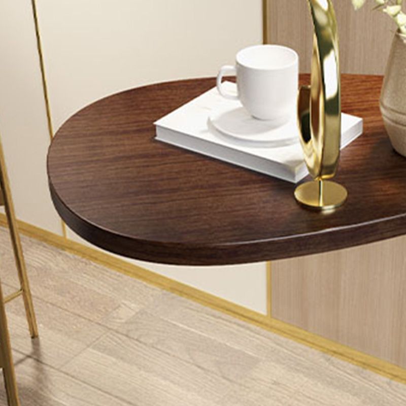 Wood Top Pedestal End Table Modern Sofa Side End Table for Living Room