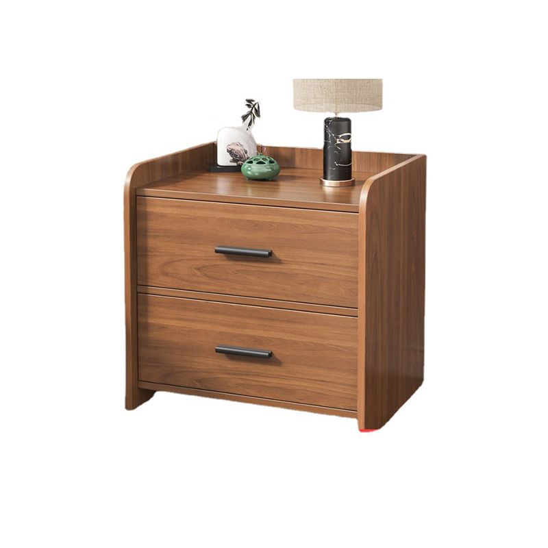 Wooden Bedside Cabinet Modern Minimalist Open Bedside Table with Drawers