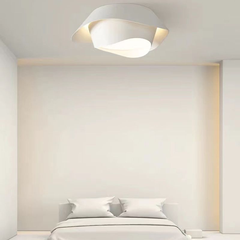 Contemporary White Ceiling Light LED Flush Mount Lighting for Bedroom