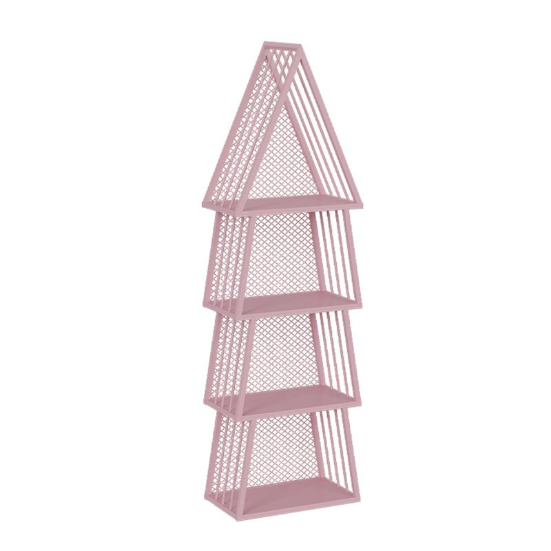 Glam Metal Bookshelf Geometric Shelf Bookcase for Study Room