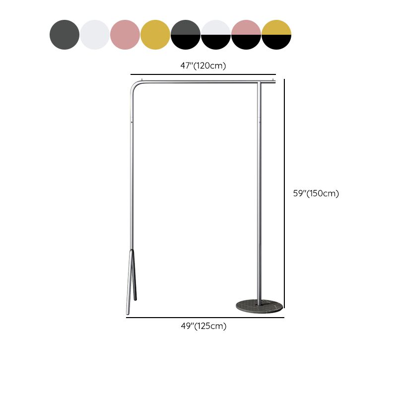 Contemporary Plain Clothes Hanger Free Standing Metal Coat Rack