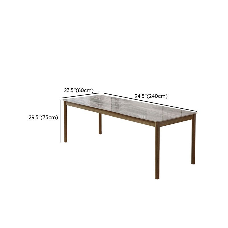 Industrial Style Writing Desk Rectangular Shaped Task Desk in Brown for Office