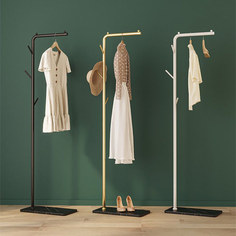 Luxurious Coat Rack Bedroom Metal Clothes Hanger with Coat Hooks