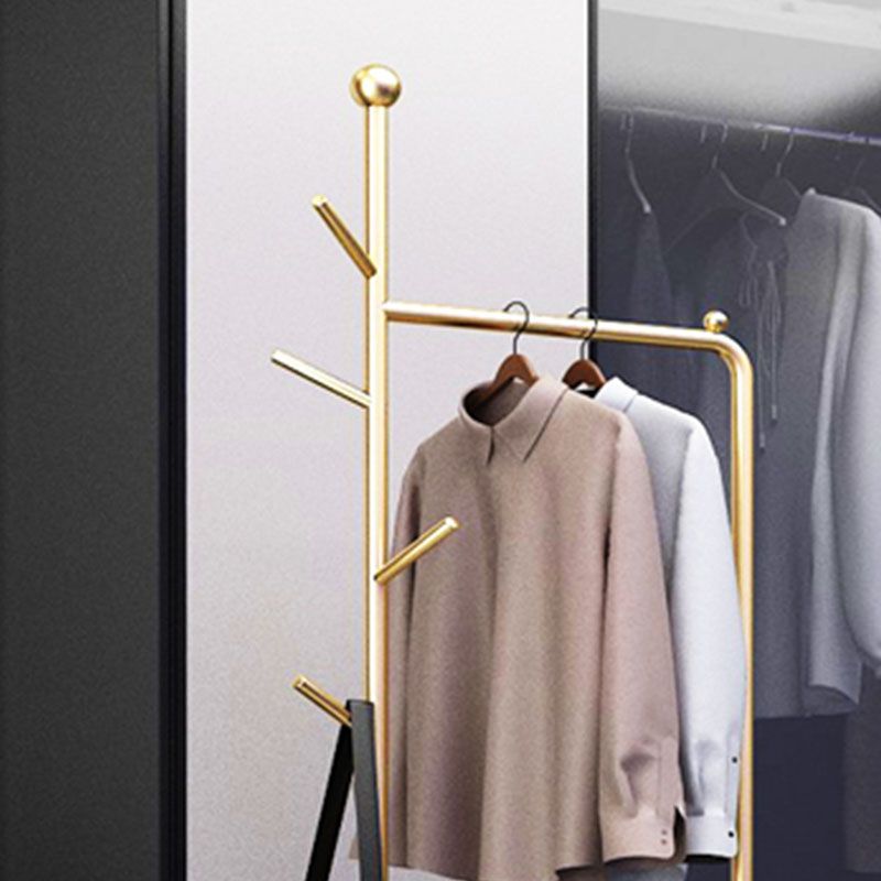 Gorgeous Metal Coat Rack Multi Coat Hooks Clothes Hanger with Storage