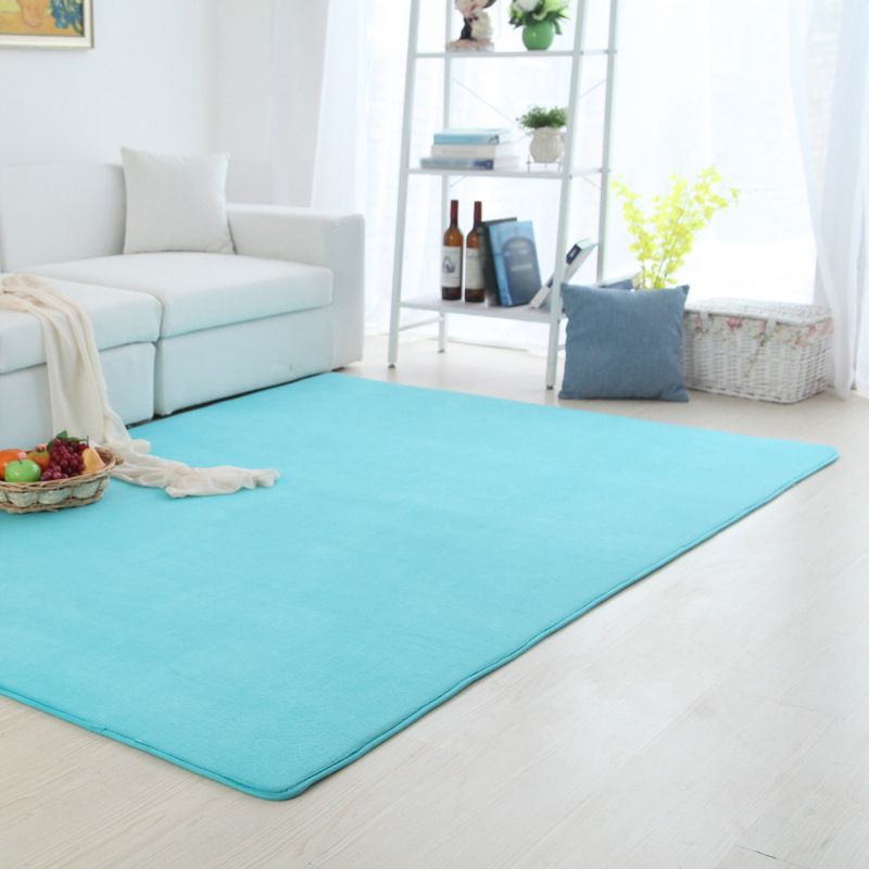 Minimalist Area Rug Modern Plain Carpet Polyester Washable Thickened Area Carpet for Living Room