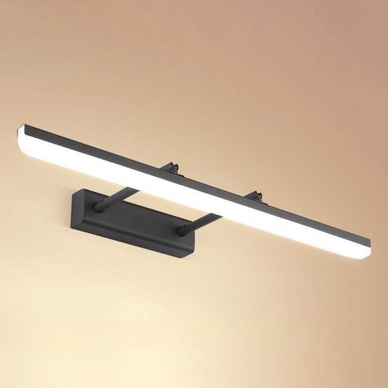 Metal Linear Wall Mount Lighting Modern 1-Light Swing Arm Mirror Wall Mount Light Fixtures