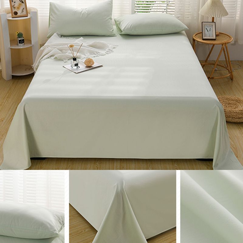 Cotton Plain Bed Sheet Breathable Fade Resistant Bed Sheet Set