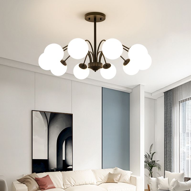 Light Luxury Simple Modern Nordic Style LED Chandelier Pendant Light for Living Room Bedroom