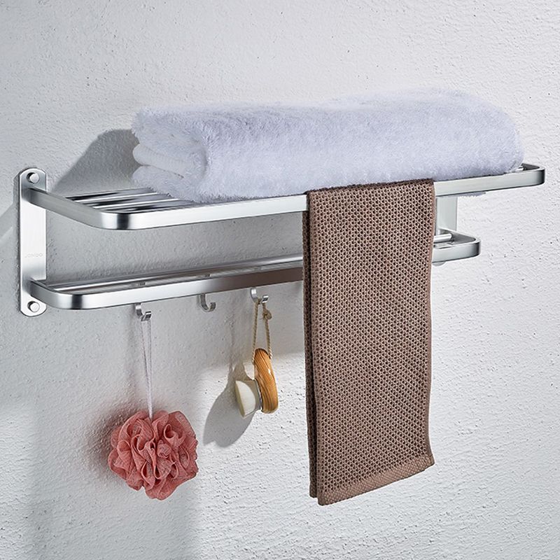 7-Piece Modern Bathroom Accessory Set with Bathe Shelf/Towel Bar/Paper Holder & Robe Hook