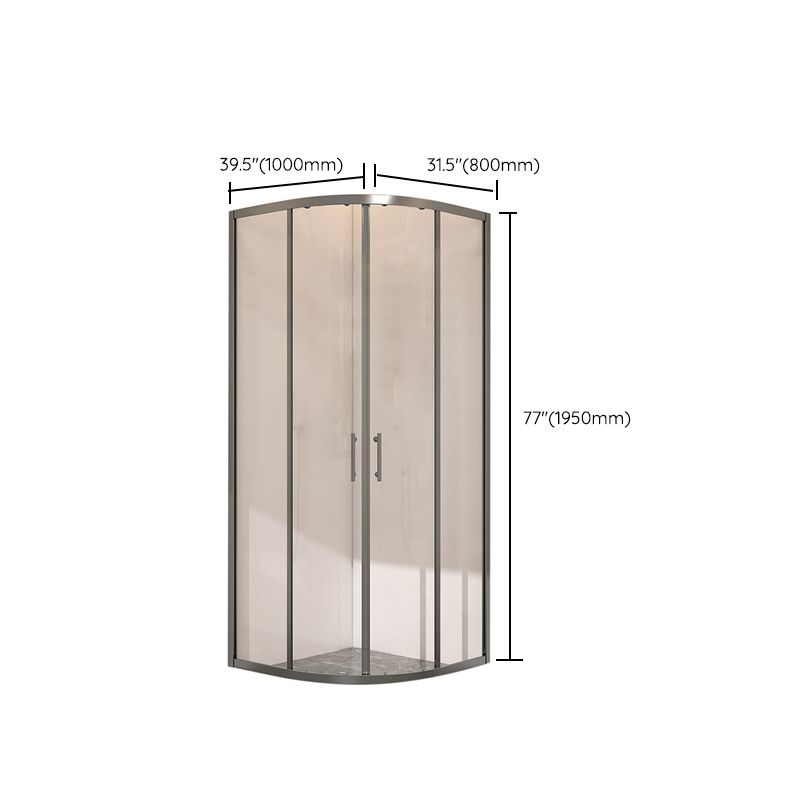 Round Shower Stall Clear Tempered Glass Shower Stall with Fixed Panel