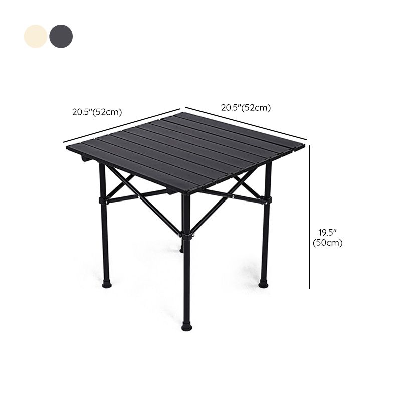 Contemporary Rectangle Picnic Table Metal Folding Chat Table