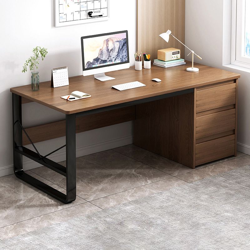 Modern Rectangular Writing Desk 29.5"H Home Office Desk with Drawers